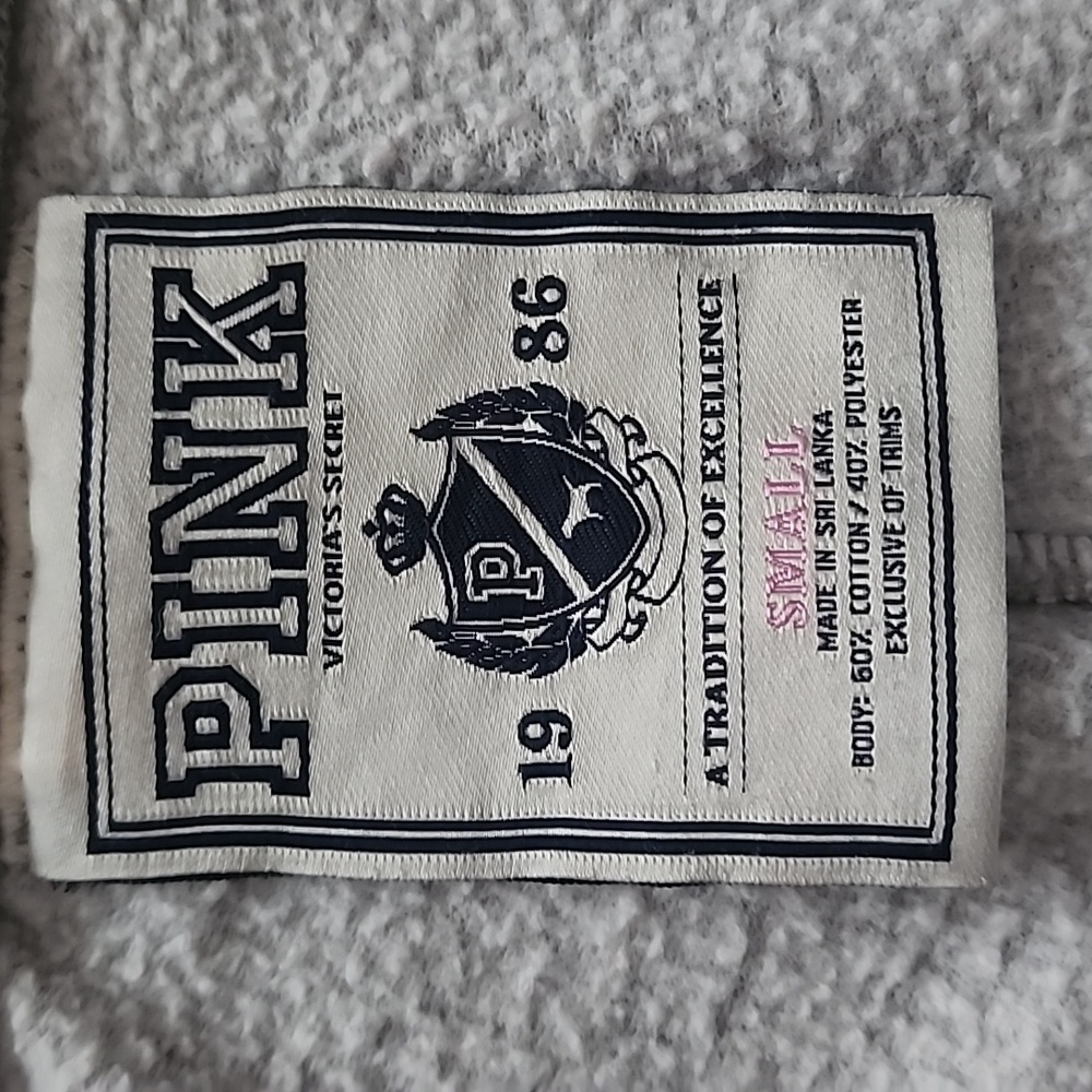 Y2K Recycle Graphic Gray and Metalic Pink VS Shorts. Size: S - Picture 4 of 10